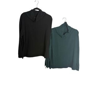 Eileen Fisher Cozy Brushed Terry Hug Funnel Neck Tops Bundle Size Medium